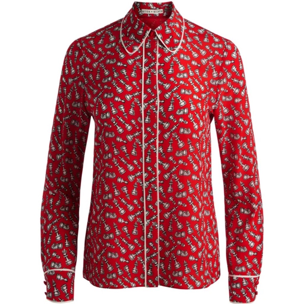 Alice + Olivia 100% silk blouse. S